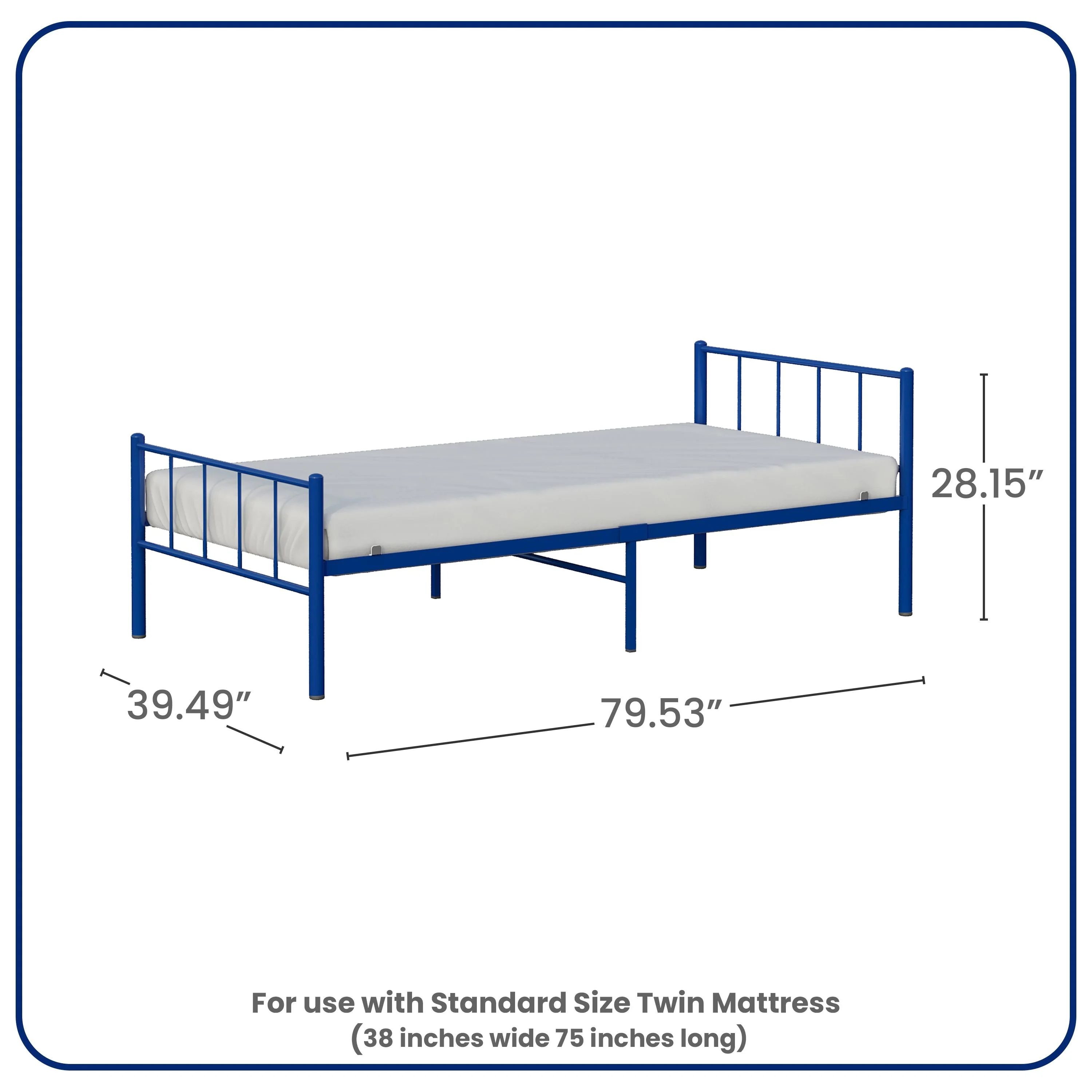 BK Furniture Austin Metal Twin Bed - Image 12