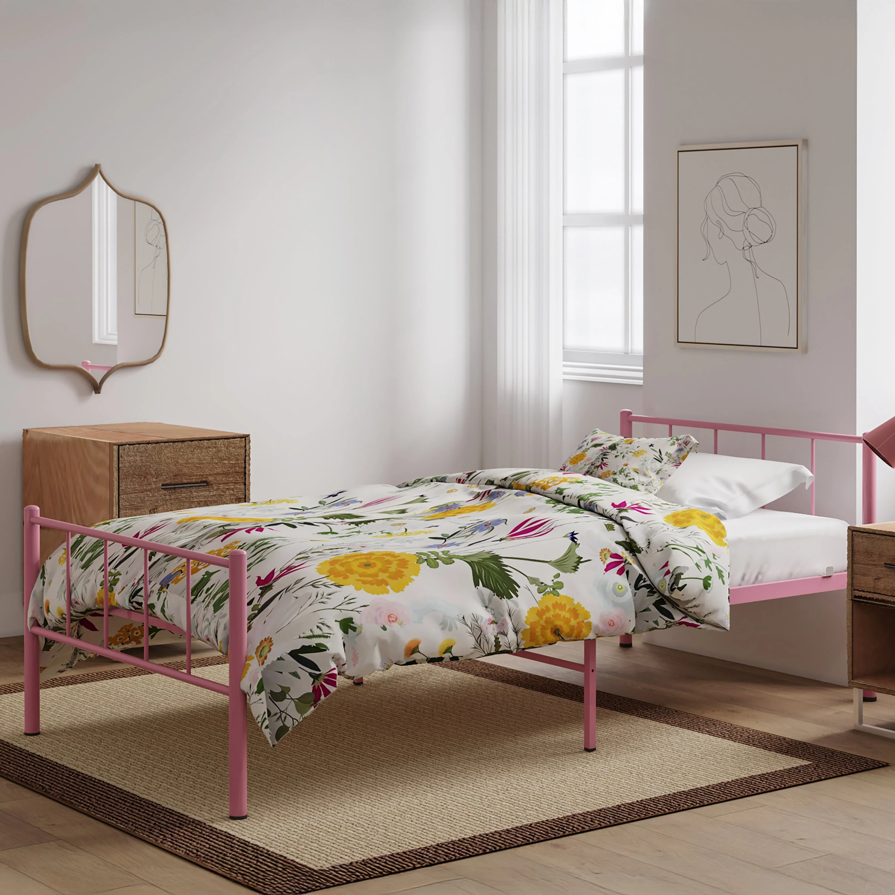 BK Furniture Austin Metal Twin Bed - Image 15