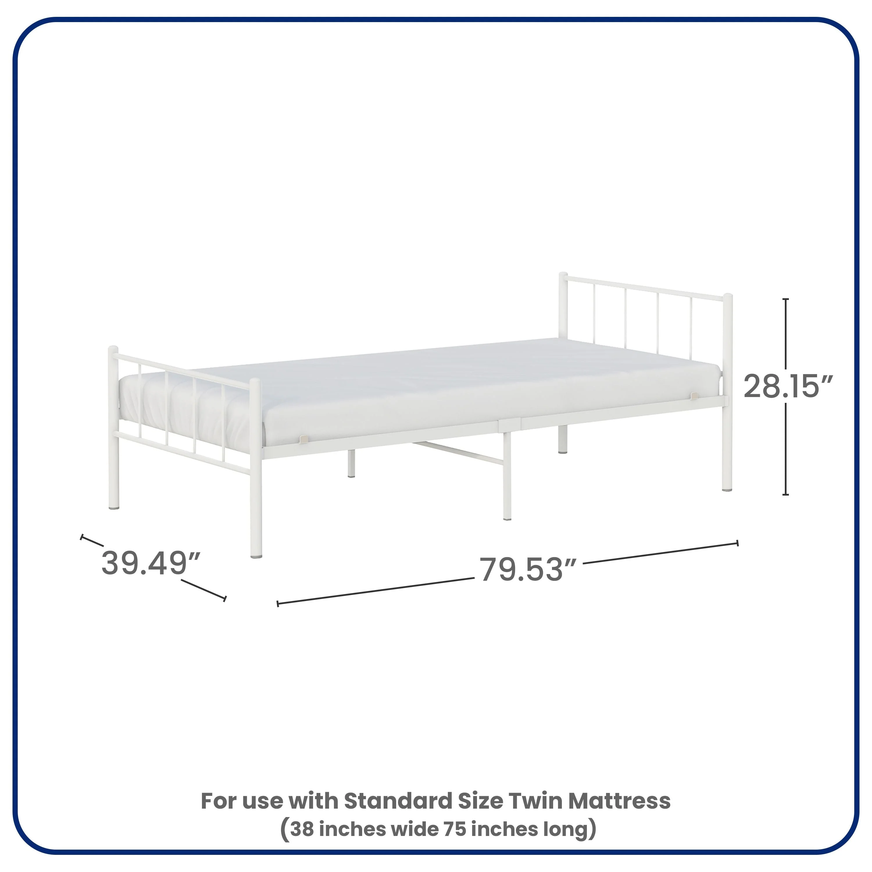 BK Furniture Austin Metal Twin Bed - Image 24