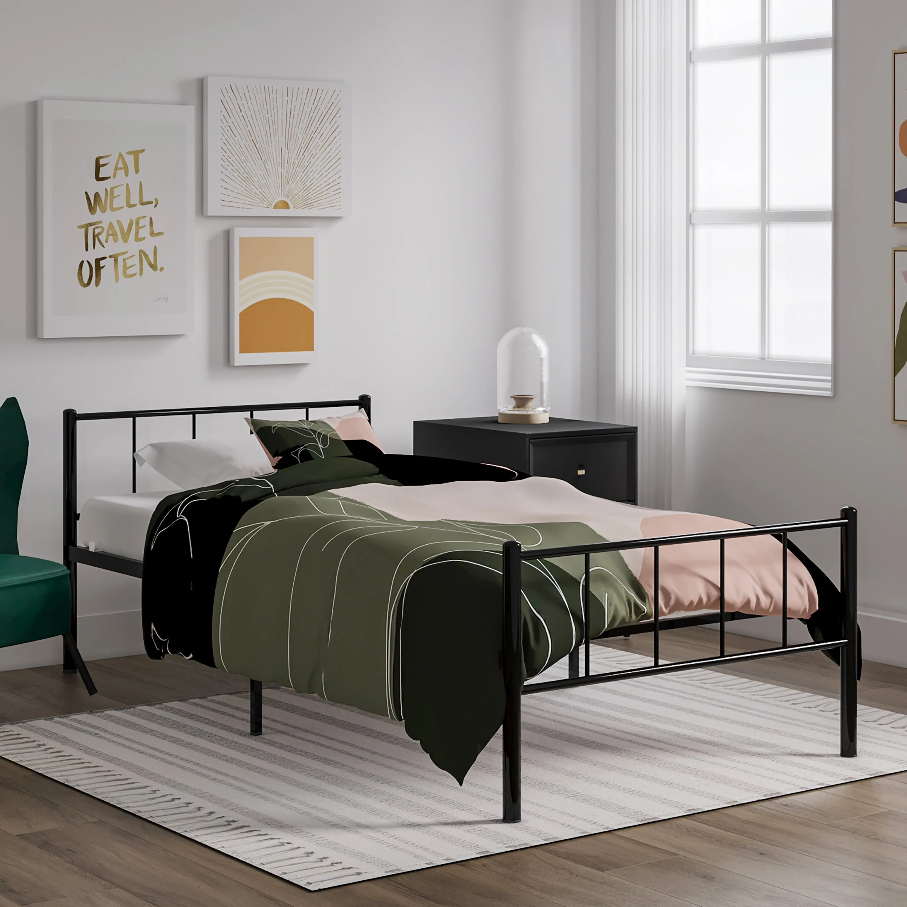 BK Furniture Austin Metal Twin Bed - Image 3