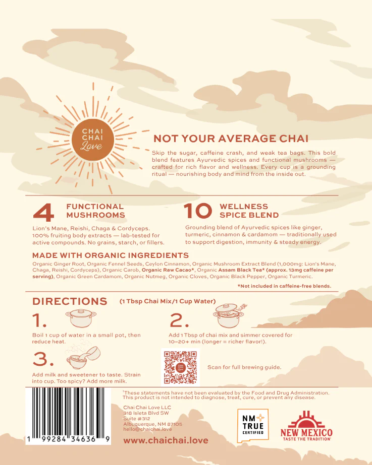 Chai Chai Love Mushroom Chai (Caffeine-Free) - Image 5