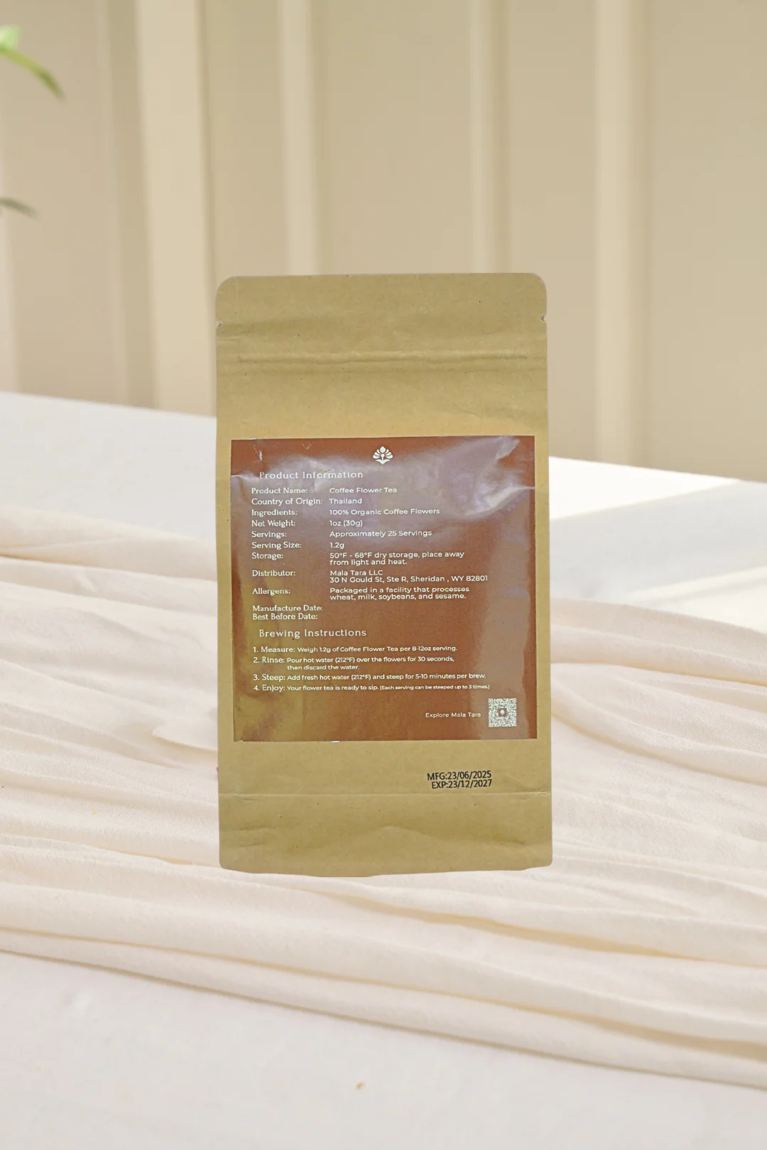 Mala Tara Coffee Flower Tea Pouch - Image 4