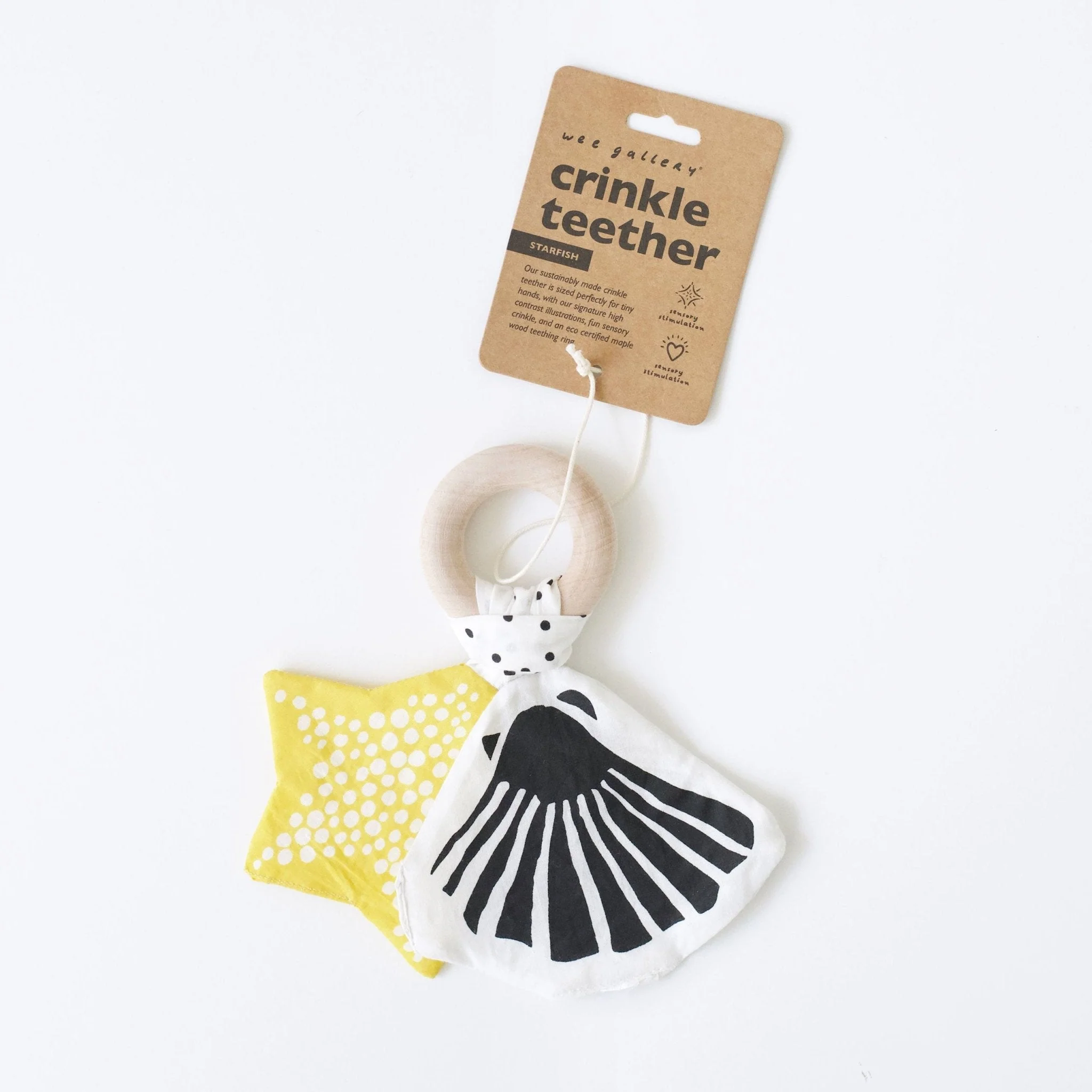 Wee Gallery Crinkle Teether - Starfish - Image 4