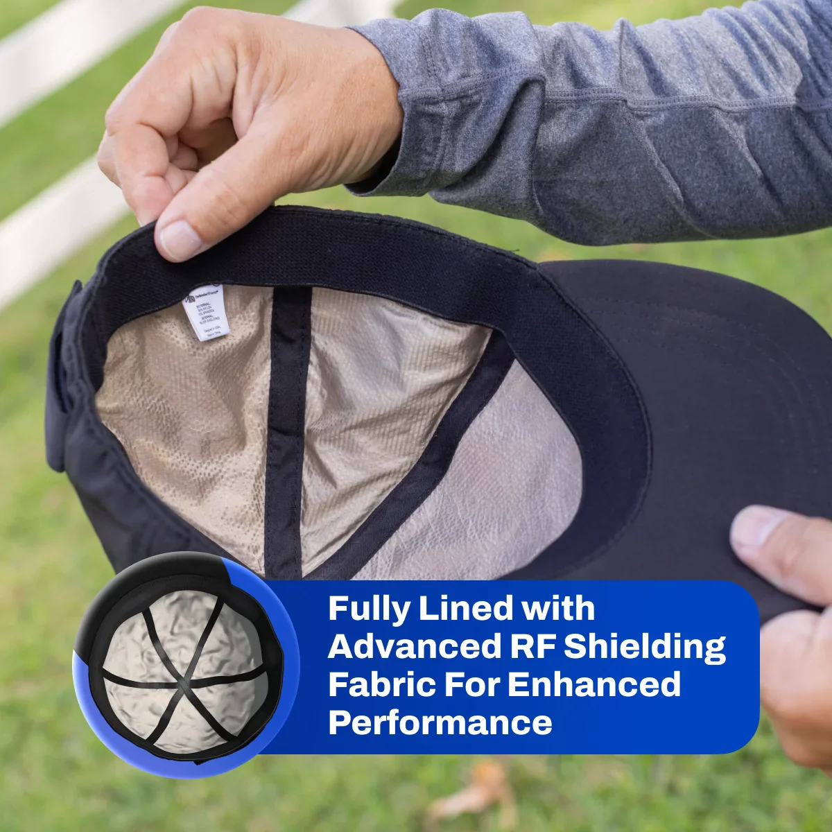 DefenderShield EMF Radiation Protection Baseball Cap - Image 3