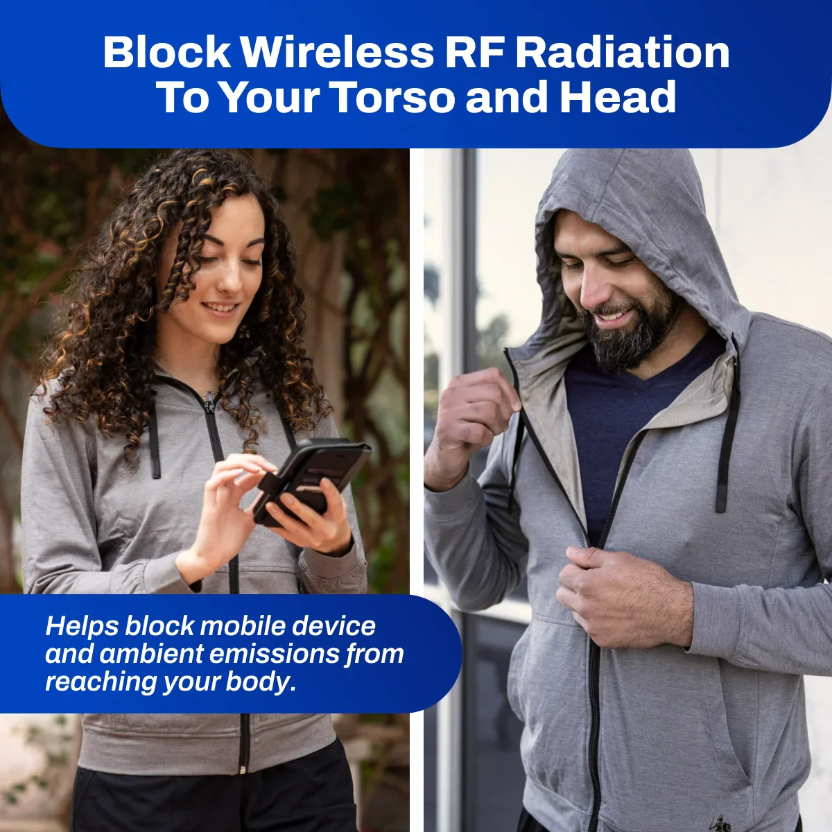 DefenderShield EMF Radiation Protection Hooded Jacket - Image 3