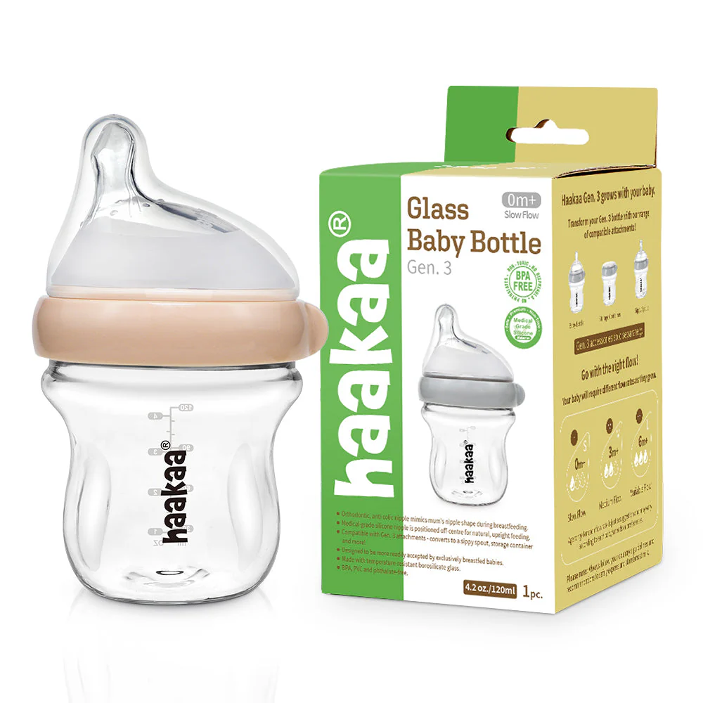 Haakaa Generation 3 Glass Baby Bottle 3 oz/90 ml, 1 PK - Image 5
