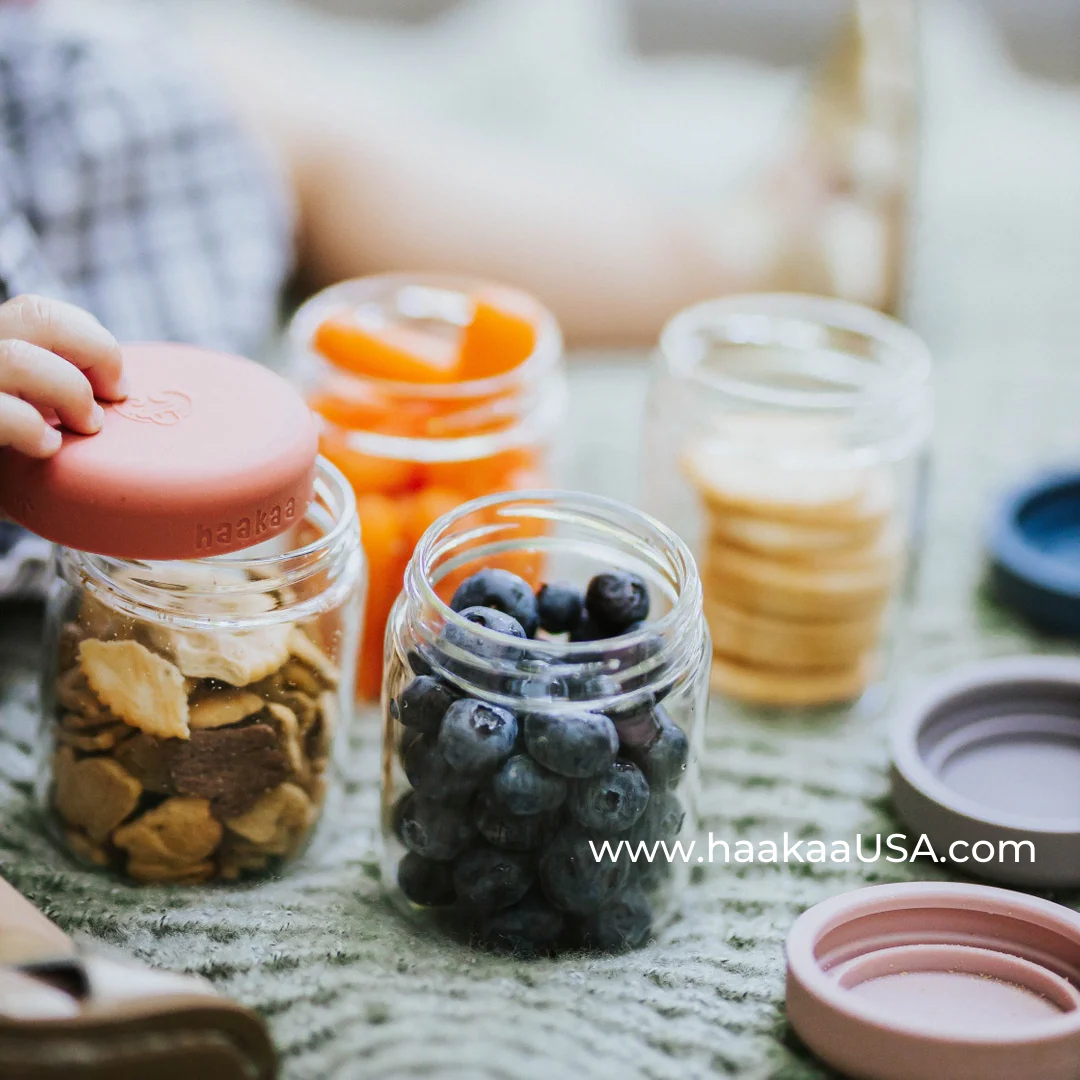 Haakaa Sealed Glass Storage Jar Set - 4 x 7 oz Glass Jars - Image 8
