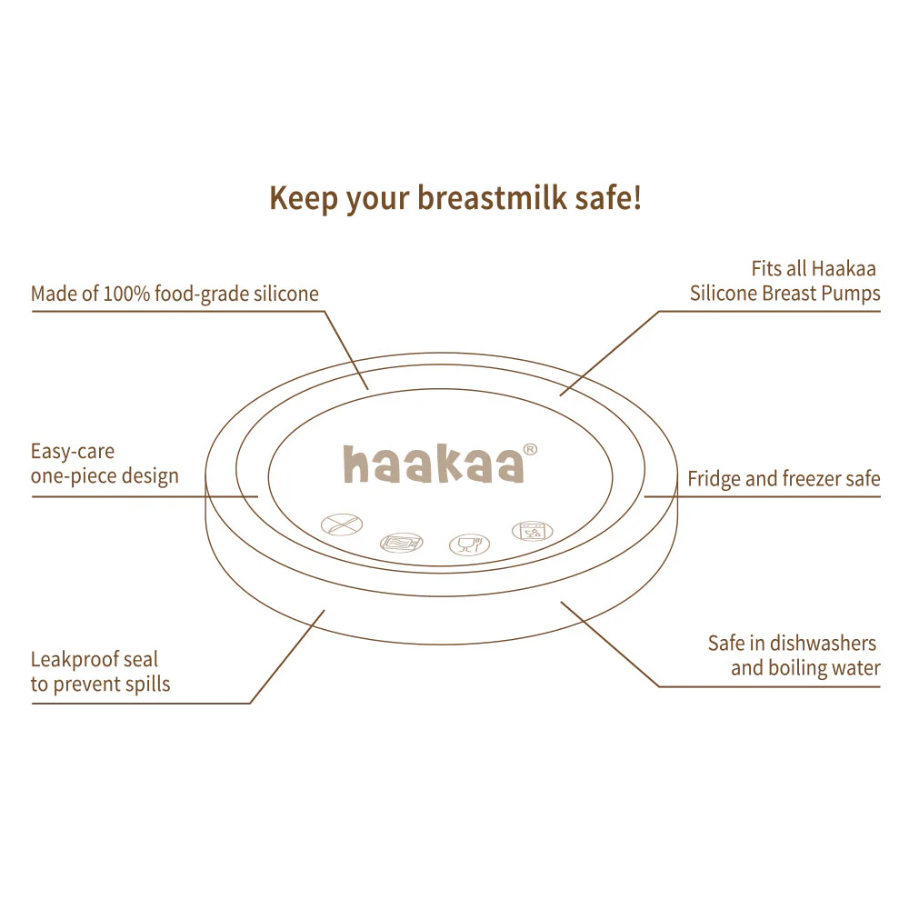 Haakaa Silicone Breast Pump Lid (1 pk) - Blush - Image 3