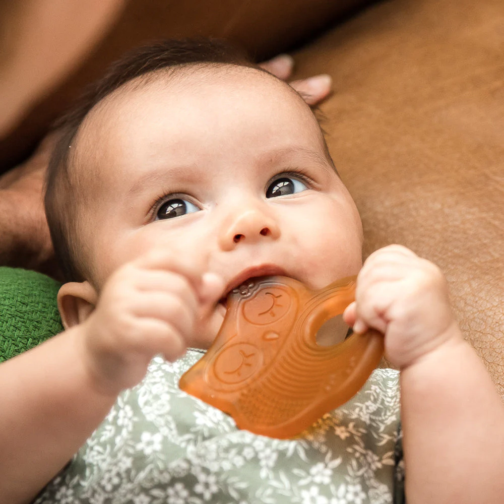 Haakaa Sleeping Owl Natural Rubber Teether 1 pk - Image 3