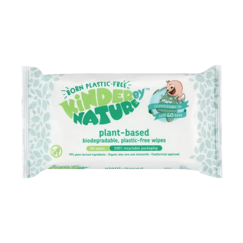 Kinder by Nature 100% Biodegradable Plant-Based Baby Wipes - 672 Count (12 packs of 56 wipes) - Image 3