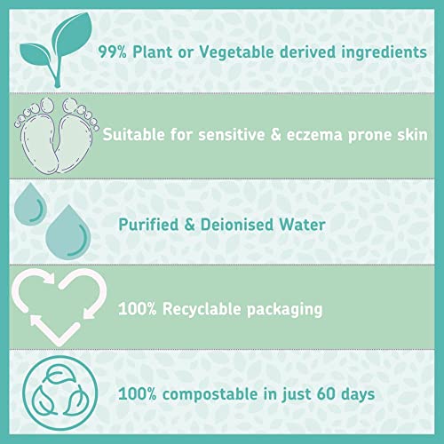 Kinder by Nature 100% Biodegradable Plant-Based Baby Wipes - 672 Count (12 packs of 56 wipes) - Image 7