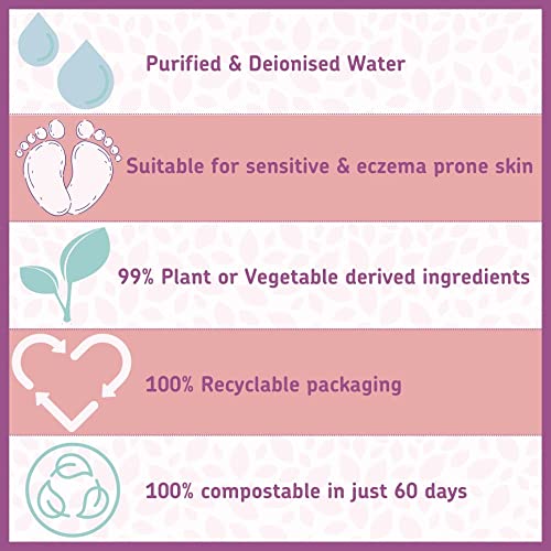 Kinder by Nature 100% Biodegradable Water-Based Baby Wipes - 672 Count (12 packs of 56 wipes) - Image 8
