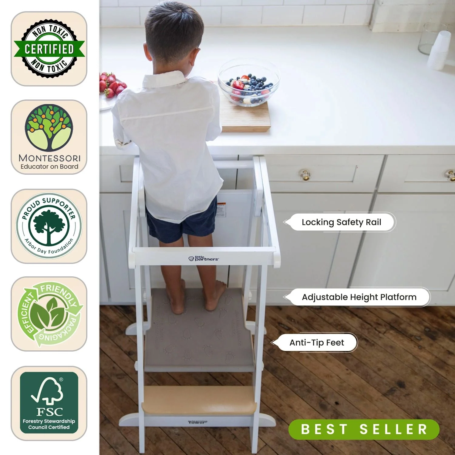 Little Partners Learn 'N Fold Learning Tower® Toddler Tower - Image 17