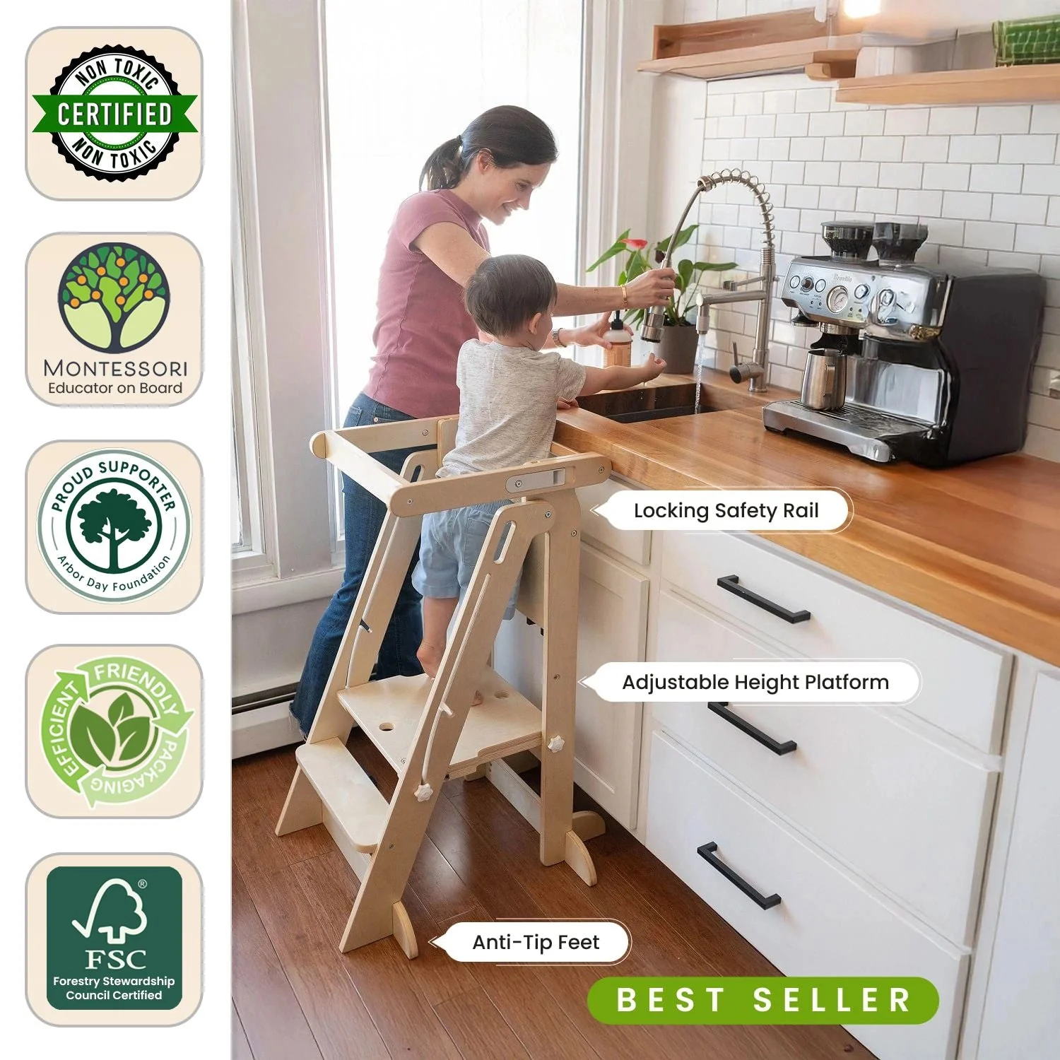 Little Partners Learn 'N Fold Learning Tower® Toddler Tower - Image 3