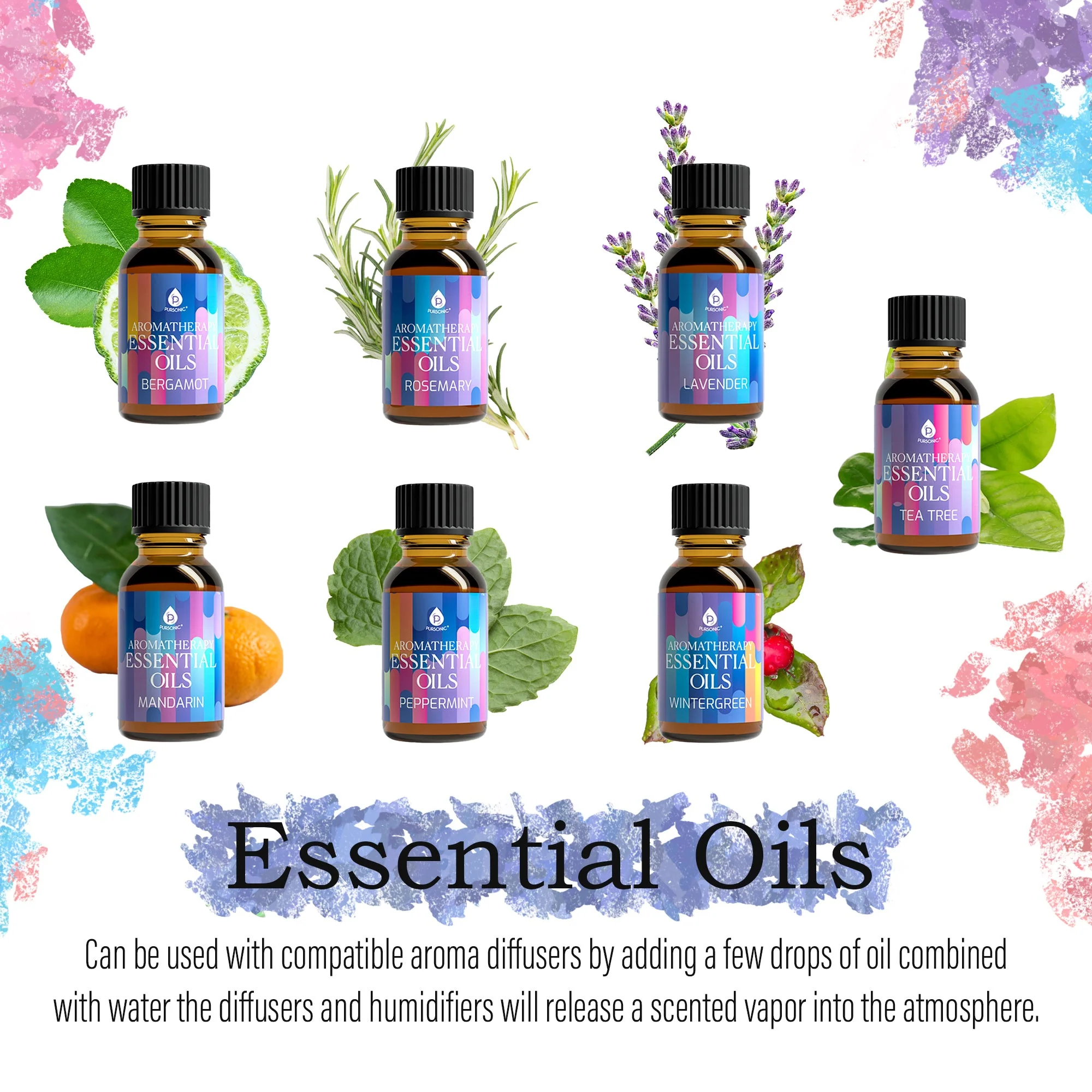 Pursonic Aromatherapy Lovers – Triple 14-Pack Essential Oils Collection - Image 7