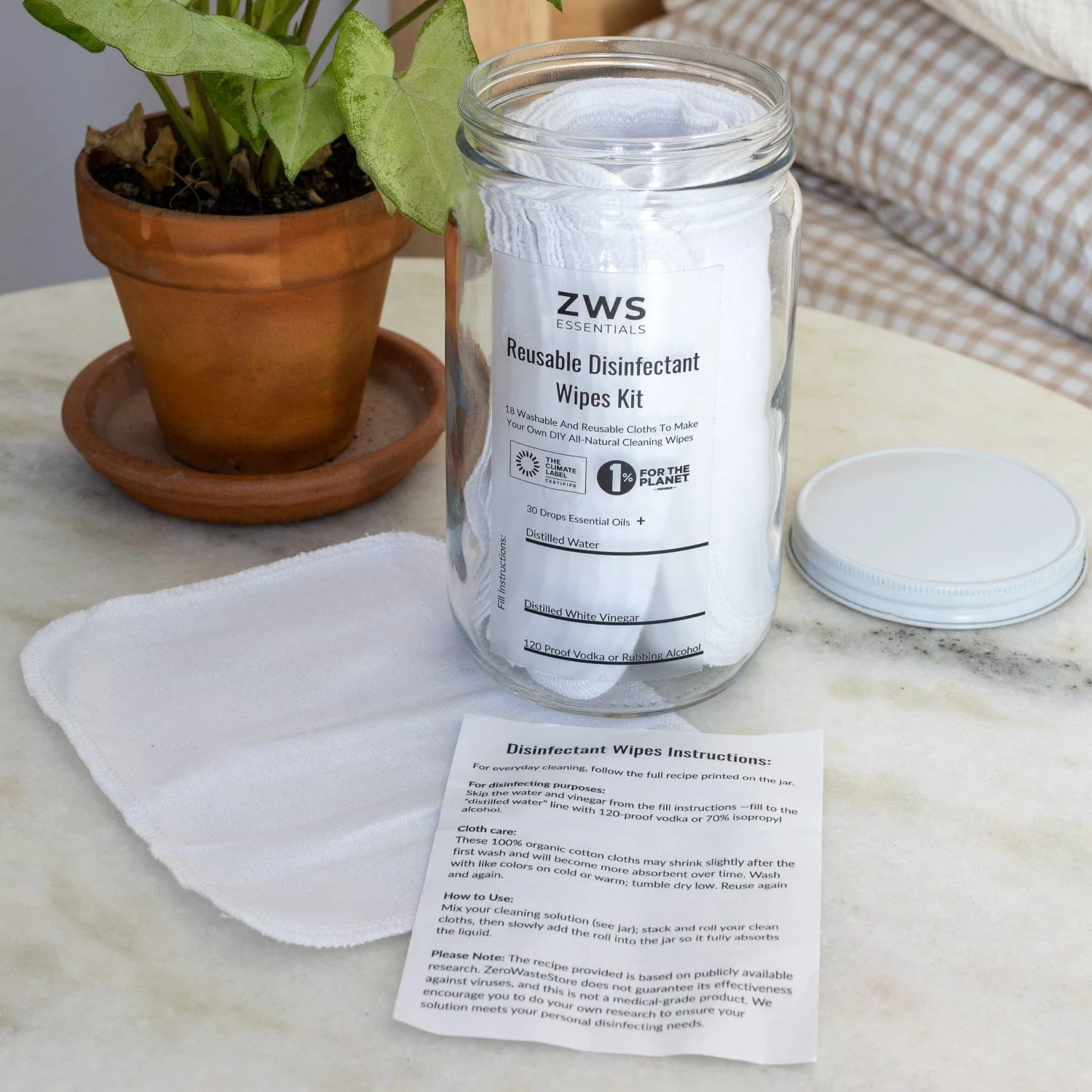 ZeroWasteStore Reusable Disinfectant Wipes - DIY Kit - Image 3