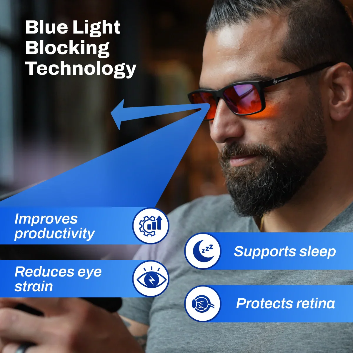 DefenderShield Versa Blue Light Blocking Glasses – 2 in 1 Clip On Lenses - Image 4