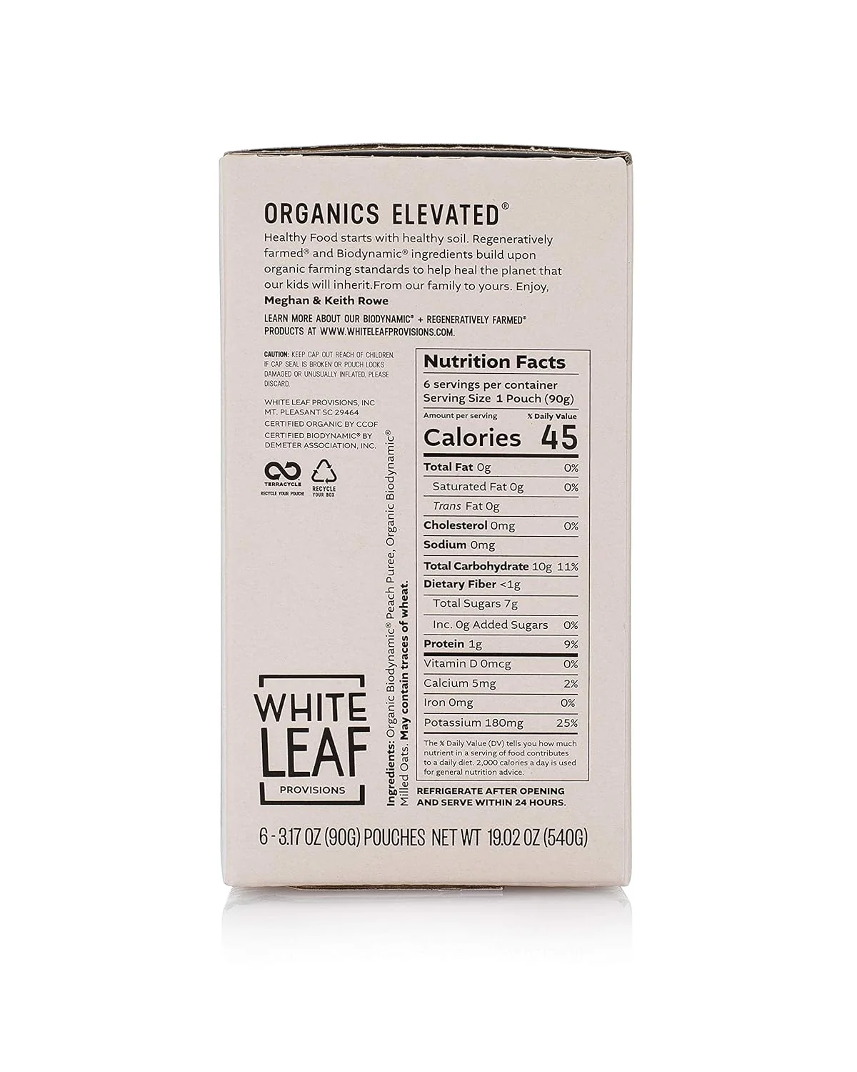 White Leaf Provisions Peach & Oat 90 Grm, Pack of 6 - Image 6