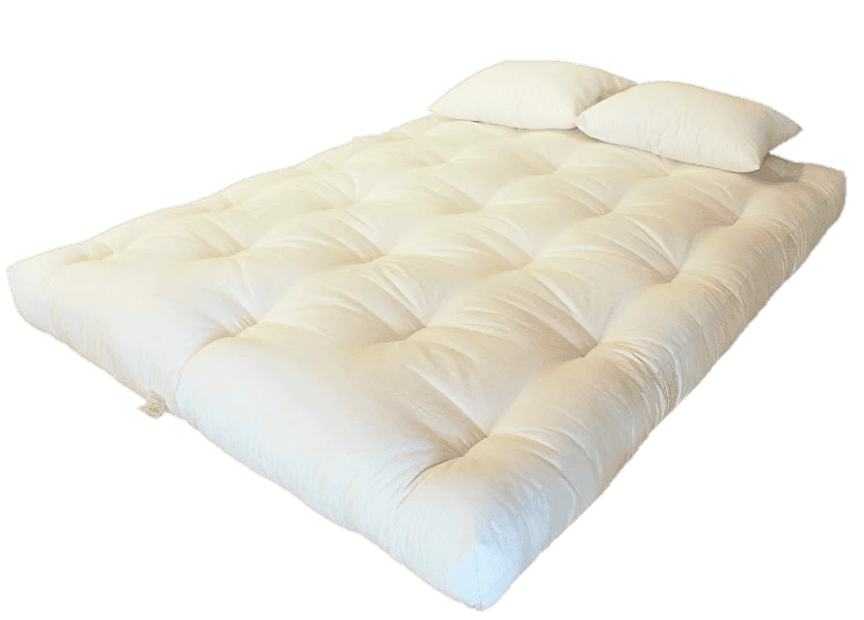 White Lotus Green Cotton & Wool Dreamton Futon - Image 3