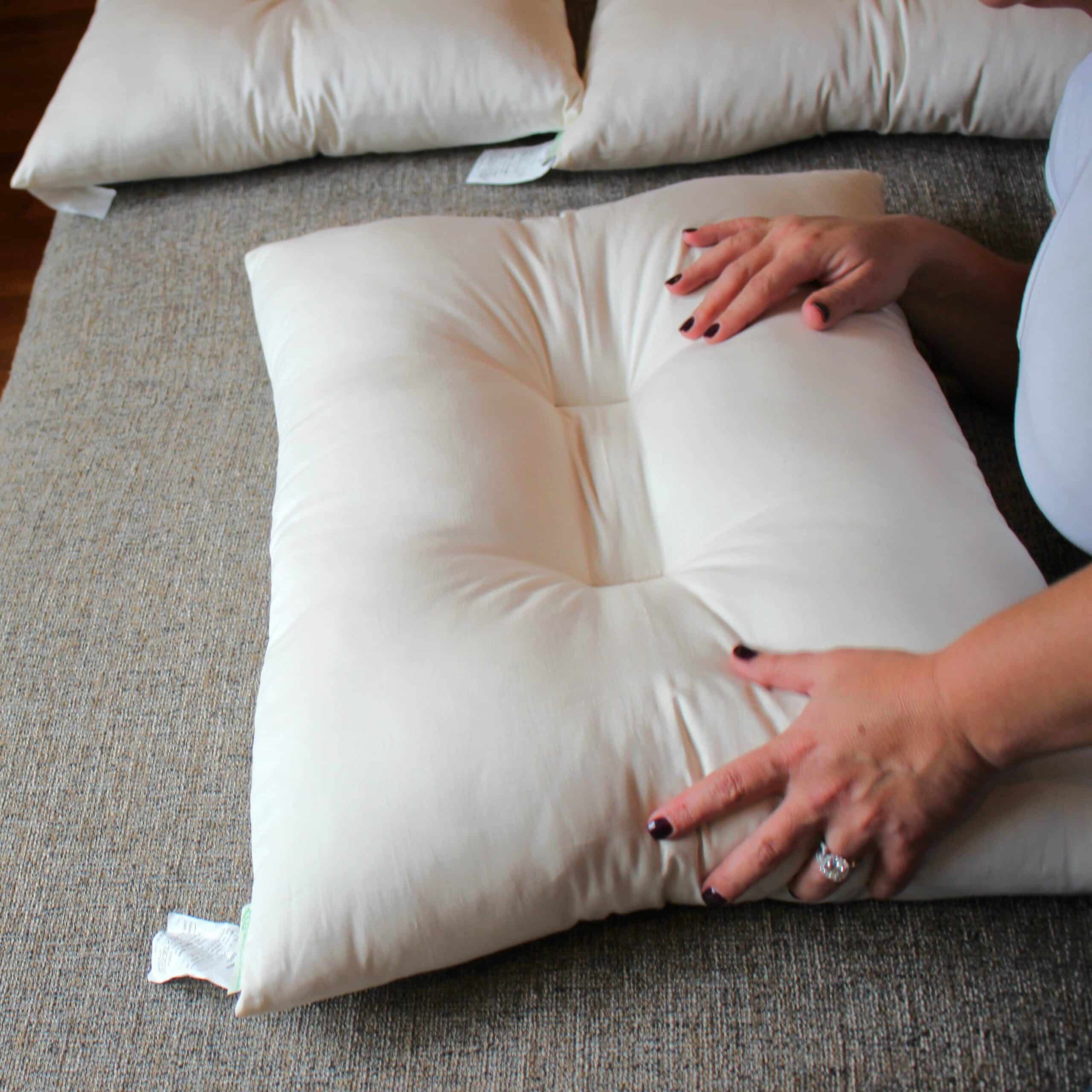 White Lotus Organic Cotton Contour Pillow - Image 5
