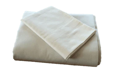 White Lotus Organic Cotton Sateen Sheet Sets in Natural - Image 4