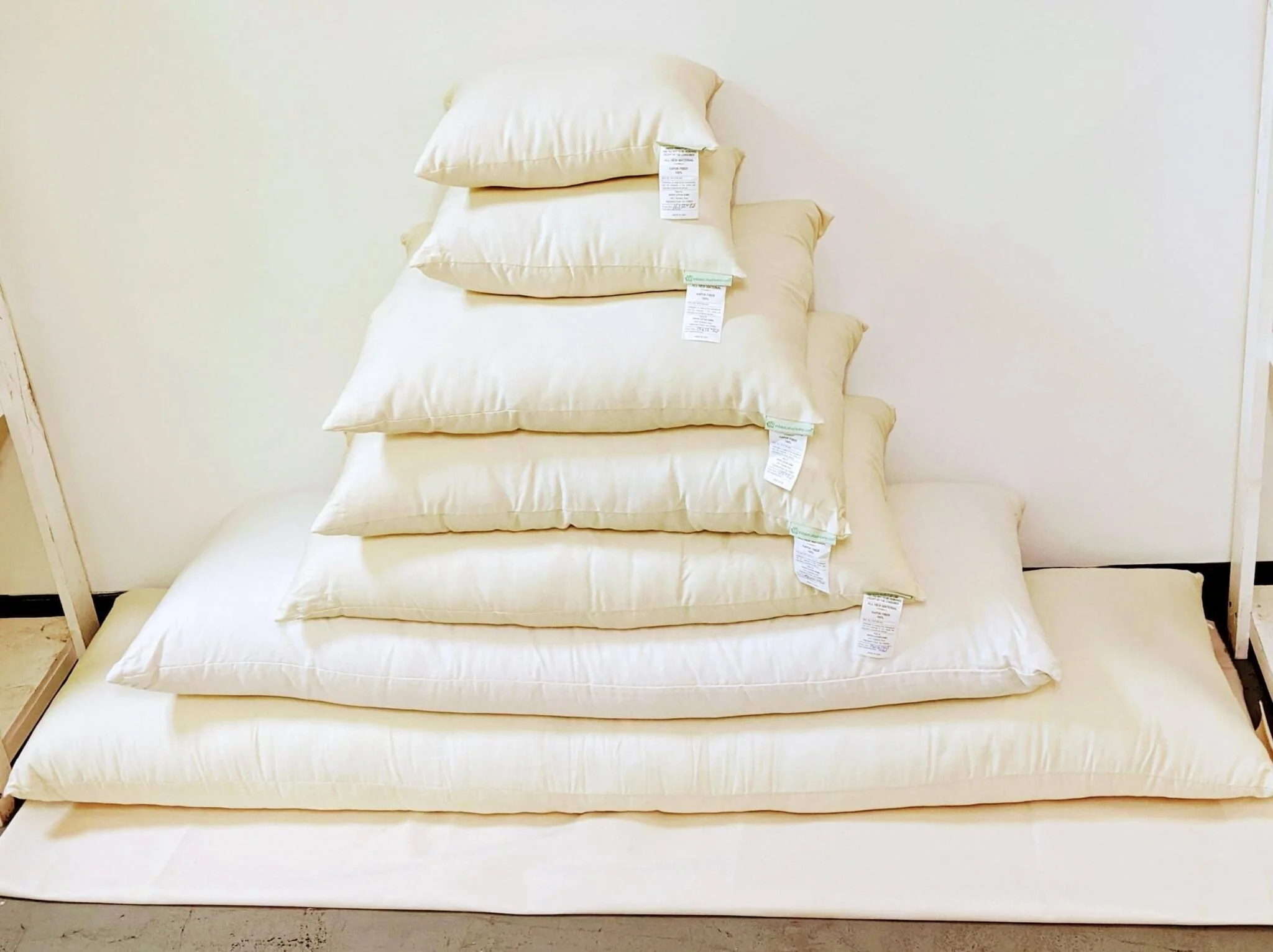 White Lotus Kapok Pillows with Organic Casing - Image 5