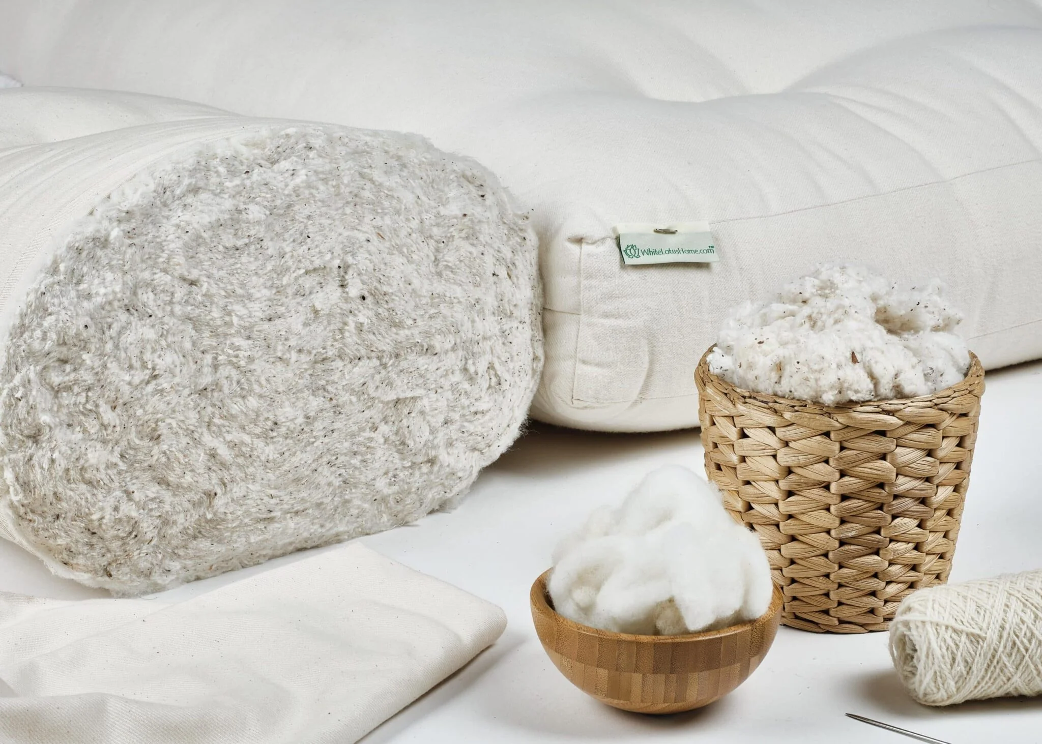White Lotus Organic Cotton and Wool Boulder Dreamton Futon - Image 3