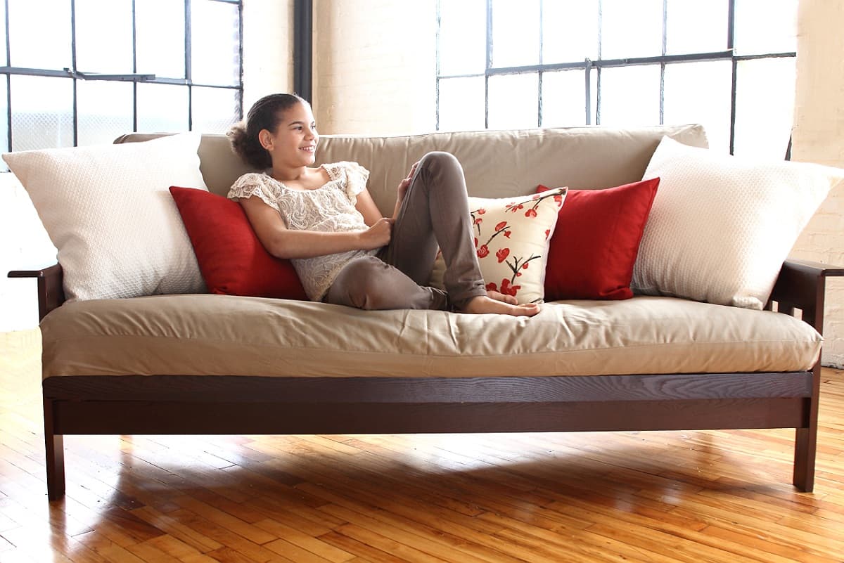 White Lotus Organic Cotton and Wool Boulder Dreamton Futon - Image 5