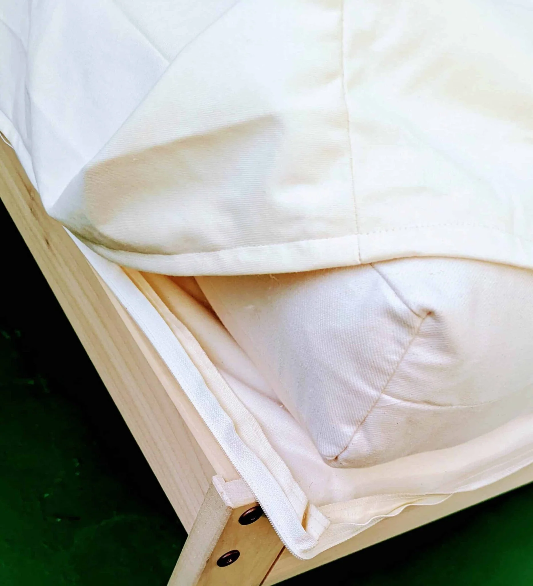 White Lotus Waterproof Organic Cotton Mattress Protector - Image 5