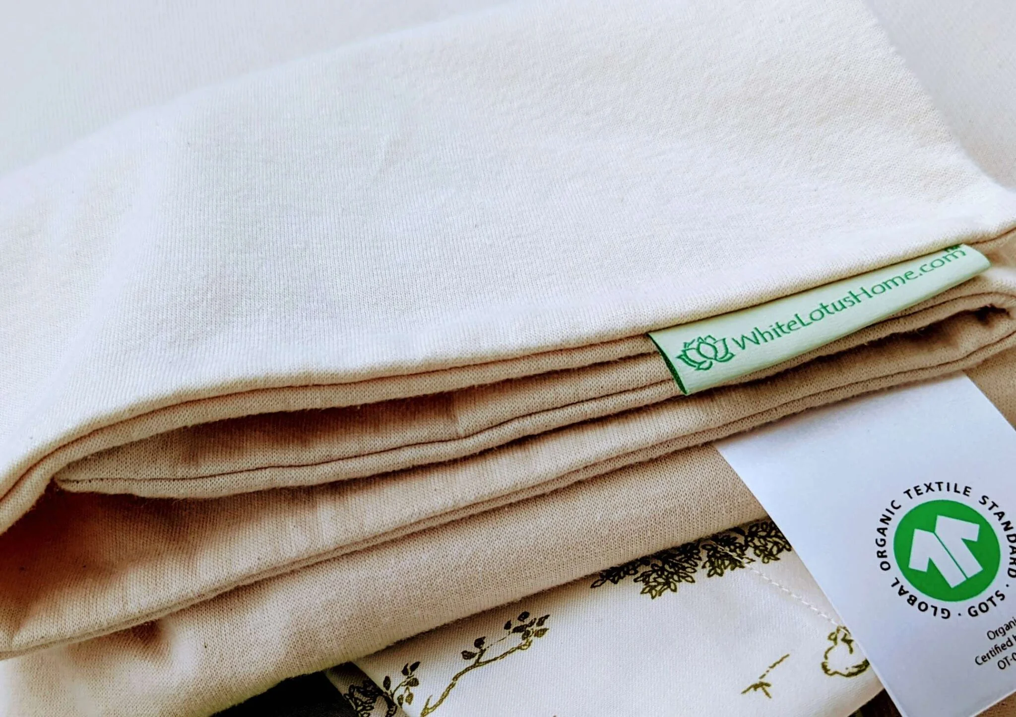 White Lotus Waterproof Organic Cotton Mattress Protector - Image 9