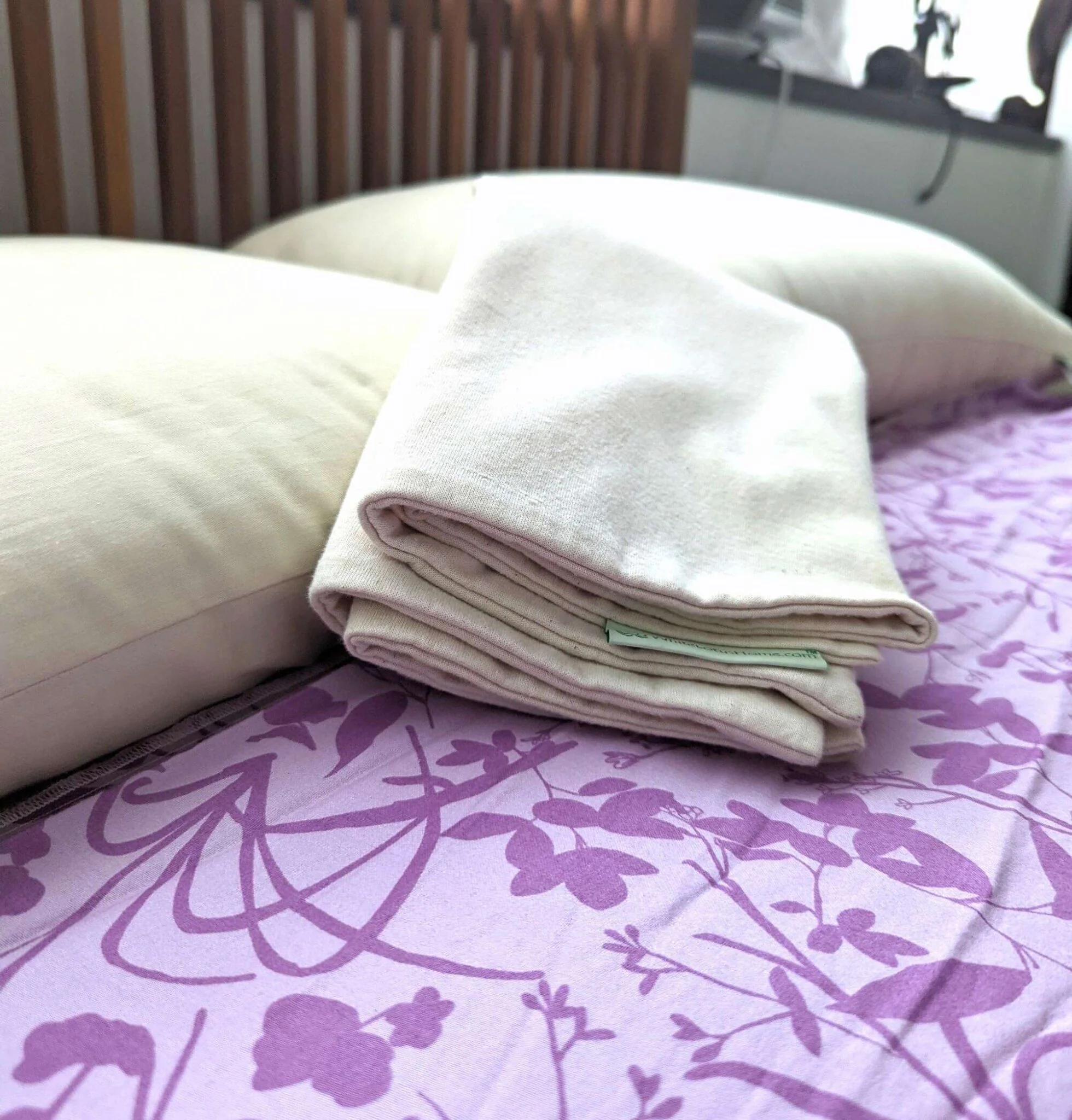 White Lotus Waterproof Organic Cotton Pillow Protector - Image 7